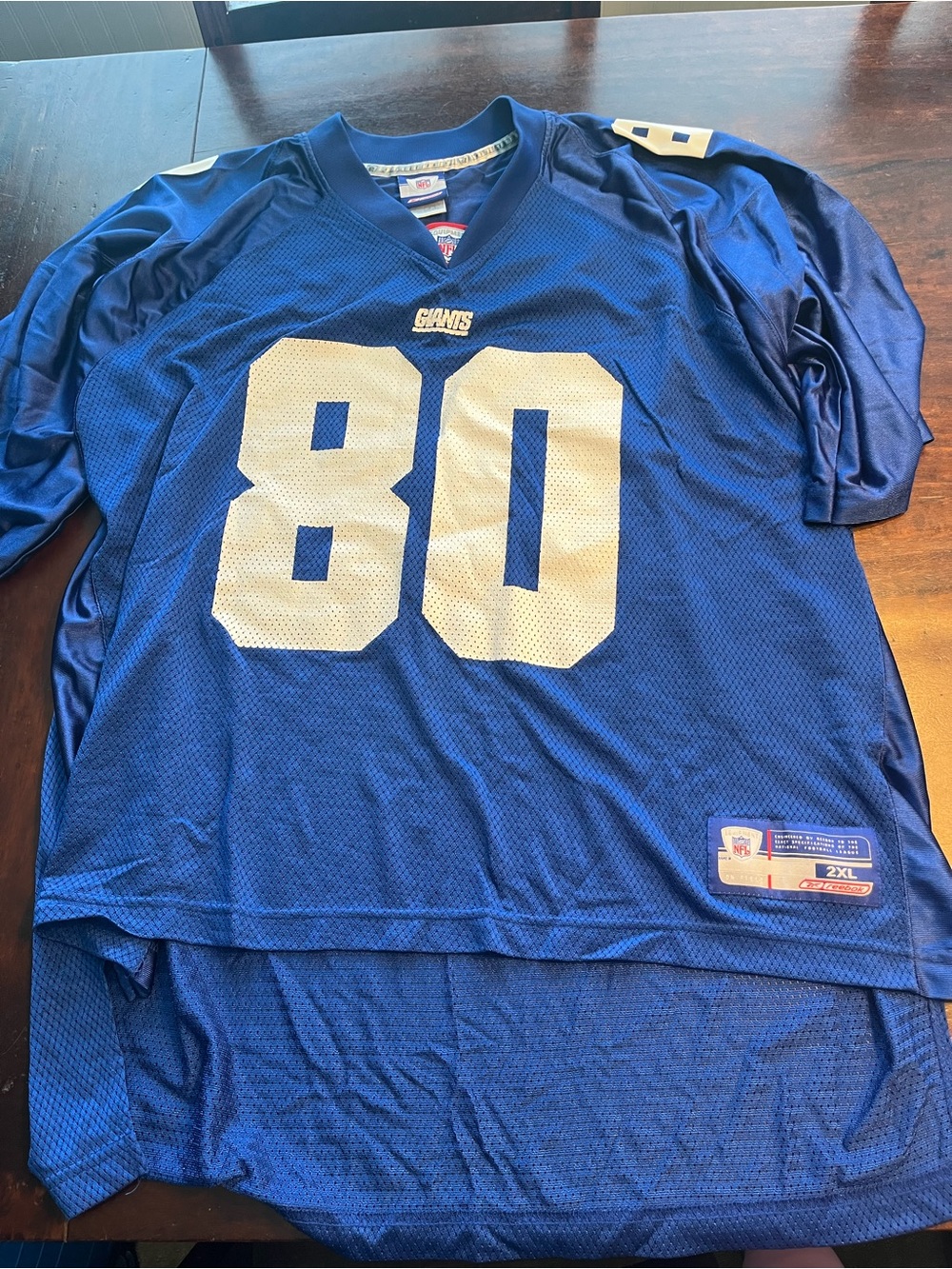 Reebok NFL Blue Game Jersey with Red Trim